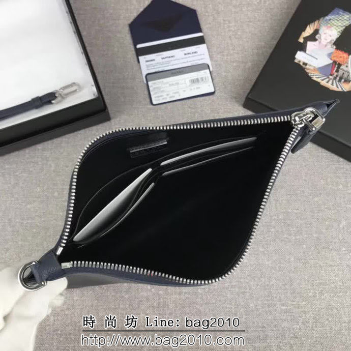PRADA普拉達 專櫃最新款 摩登態度系列 十字紋牛皮 男士手包 2NG005 DD1824